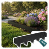 VOUNOT 10M Galvanised Steel Garden Edging, Flexible Lawn Border, Black