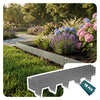 VOUNOT 10M Galvanised Steel Garden Edging, Flexible Lawn Border, Grey