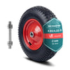 VOUNOT Pneumatic Wheelbarrow Wheels 4.80/4.00-8 400x85mm 20mm Bore