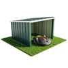 VOUNOT Metal Robot Lawn Mower Garage 78 x 92 x 62 cm, Sloped Roof, Green