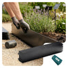 VOUNOT 10M Metal Lawn Edging, Heavy Duty Garden Border 10pcs 100×18cm Black