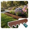 VOUNOT 5M Galvanised Steel Garden Edging, Flexible Lawn Border, Brown