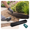 VOUNOT 15M Metal Lawn Edging, Heavy Duty Garden Border 15pcs 100×13cm Black