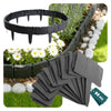 VOUNOT 80 x Garden Edge Border Cobbled Stone Effect Lawn Fence 20 Meter, Grey