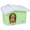 VOUNOT Dog House, Weatherproof Pet Shelter with Sloped Roof, 75×63×51 cm, Green