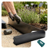 VOUNOT 15M Metal Lawn Edging, Heavy Duty Garden Border 15pcs 100×18cm Black