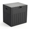 VOUNOT 126L Outdoor Storage Box with Lid, Lockable Deck Box, Black