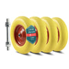 VOUNOT Set of 4 Puncture Proof PU Wheelbarrow Wheels 4.80/4.00-8 20mm Bore