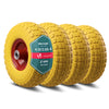 VOUNOT Set of 4 PU Puncture Proof Wheelbarrow Wheel 3.50-4 260x85mm 16mm Bore