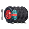 VOUNOT Set of 4 Pneumatic Wheelbarrow Wheels 4.80/4.00-8 400x85mm 20mm Bore