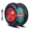 VOUNOT Set of 2 Pneumatic Wheelbarrow Wheels 4.80/4.00-8 400x85mm 20mm Bore
