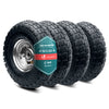 VOUNOT Set of 4 Pneumatic Wheelbarrow Wheel 3.50-4 260x85mm 16mm Bore