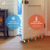 VOUNOT 3 Pack Double Sided Draught Excluder 96cm Under Door Draft Stopper, Black