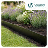 VOUNOT 15M Metal Lawn Edging, Heavy Duty Garden Border 15pcs 100×18cm Black