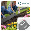 VOUNOT 5M Galvanised Steel Garden Edging, Flexible Lawn Border, Grey