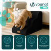 VOUNOT Dog Stairs for Bed, 3 Step Foam Pet Stairs, Non-Slip, Black