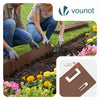 VOUNOT 5M Galvanised Steel Garden Edging, Flexible Lawn Border, Brown