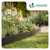 VOUNOT 25M Metal Lawn Edging, Heavy Duty Garden Border 25pcs 100×13cm Black