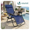 VOUNOT Zero Gravity Chairs, Garden Sun Loungers with Cup and Phone Holder, Blue