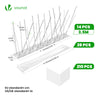 VOUNOT Bird Spikes 3.5M –Anti-Pigeon and Bird Deterrent Spike 14 pcs x 25cm