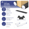 VOUNOT 4 Pack Double Sided Draught Excluder 96cm Under Door Draft Stopper, Black
