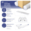 VOUNOT 3 Pack Double Sided Draught Excluder 96cm Under Door Draft Stopper, White