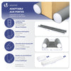 VOUNOT 4 Pack Double Sided Draught Excluder 96cm Under Door Draft Stopper, Grey
