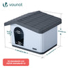 VOUNOT Dog House, Weatherproof Pet Shelter with Sloped Roof, 60×51×41 cm, White