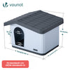 VOUNOT Dog House, Weatherproof Pet Shelter with Sloped Roof, 75×63×51 cm, White