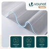 VOUNOT Zebra Roller Blind Double Fabric, Day and Night Translucent or Blackout Vision Curtains, No Drilling for Window and Door , Grey, 55 x 150 cm