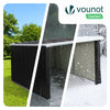 VOUNOT Metal Robot Lawn Mower Garage 78 x 92 x 62 cm, Sloped Roof, Black