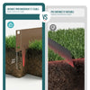 VOUNOT 10M Galvanised Steel Garden Edging, Flexible Lawn Border, Brown