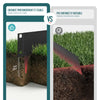 VOUNOT 10M Galvanised Steel Garden Edging, Flexible Lawn Border, Black