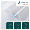 VOUNOT Zebra Roller Blind Double Fabric, Day and Night Translucent or Blackout Vision Curtains, No Drilling for Window and Door , White, 50 x 150 cm
