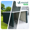 VOUNOT Metal Robot Lawn Mower Garage 78 x 92 x 62 cm, Sloped Roof, Green