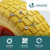 VOUNOT Set of 4 PU Puncture Proof Wheelbarrow Wheel 3.50-4 260x85mm 16mm Bore