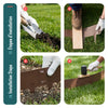 VOUNOT 5M Galvanised Steel Garden Edging, Flexible Lawn Border, Brown