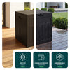 VOUNOT 126L Rattan Effect Outdoor Storage Box with Lid, Lockable, Brown