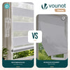 VOUNOT Zebra Roller Blind Double Fabric, Day and Night Translucent or Blackout Vision Curtains, No Drilling for Window and Door , White, 50 x 150 cm
