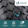 VOUNOT Pneumatic Wheelbarrow Wheels 4.80/4.00-8 400x85mm 20mm Bore