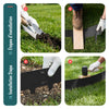 VOUNOT 10M Galvanised Steel Garden Edging, Flexible Lawn Border, Black