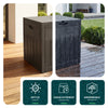 VOUNOT 126L Outdoor Storage Box with Lid, Lockable Deck Box, Black