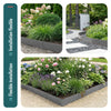 VOUNOT 5M Galvanised Steel Garden Edging, Flexible Lawn Border, Grey