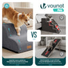 VOUNOT Dog Stairs for Bed, 2 Step Foam Pet Stairs, Non-Slip, Grey