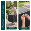 VOUNOT 126L Outdoor Storage Box with Lid, Lockable Deck Box, Black