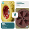 VOUNOT PU Puncture Proof Wheelbarrow Wheel 3.50-4 260x85mm 16mm Bore