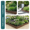 VOUNOT 5M Galvanised Steel Garden Edging, Flexible Lawn Border, Brown