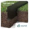 VOUNOT 15M Metal Lawn Edging, Heavy Duty Garden Border 15pcs 100×18cm Black