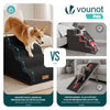 VOUNOT Dog Stairs for Bed, 4 Step Foam Pet Stairs, Non-Slip, Black