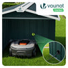 VOUNOT Metal Robot Mower Garage 87 x 100 x 63.5 cm, Pitched Roof, Green